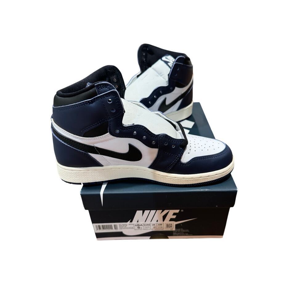 Nike Air Jordan 1 Retro High OG Midnight Navy Black White 5Y NEW 6.5 Woman